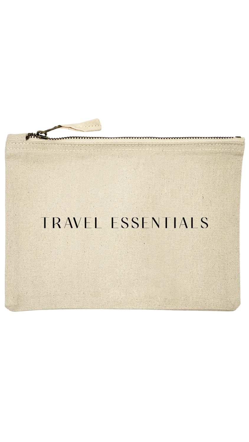 Mini bag mit "Travel essentials" Motiv