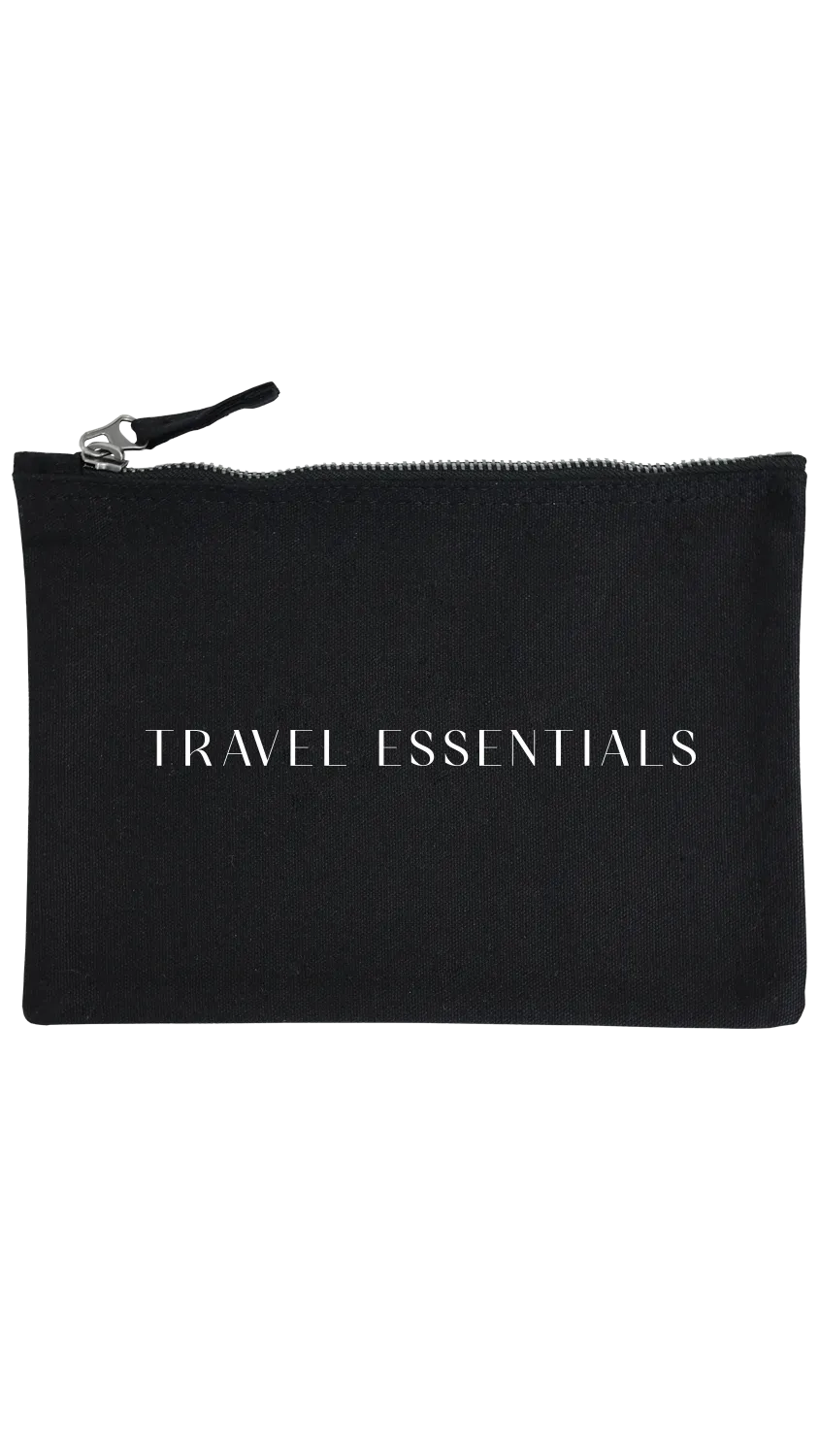 Mini bag mit "Travel essentials" Motiv