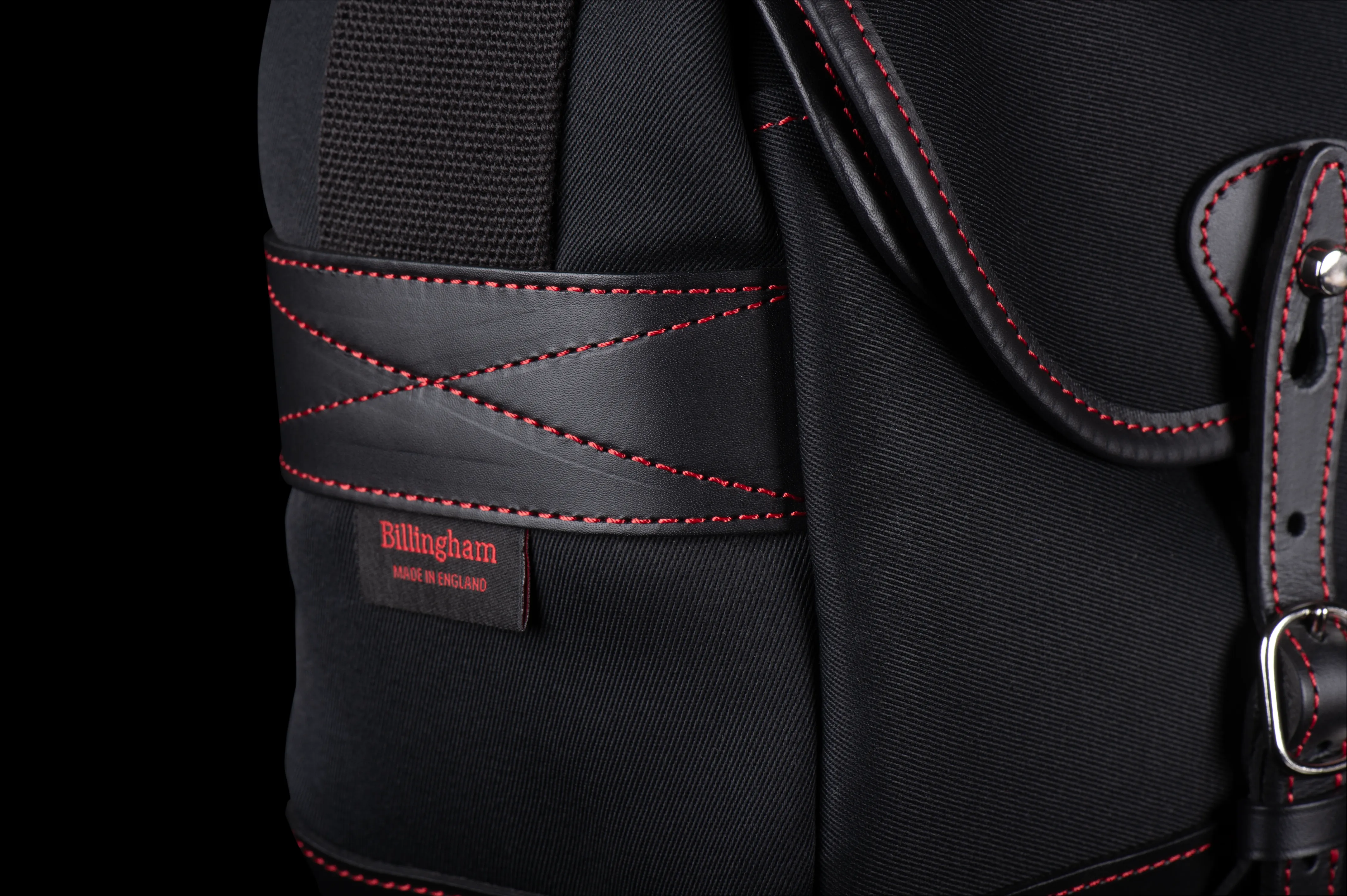 Mini Eventer Camera/Tablet Bag - Black Canvas / Black Leather / Red Stitching (50th Anniversary Limited Edition)