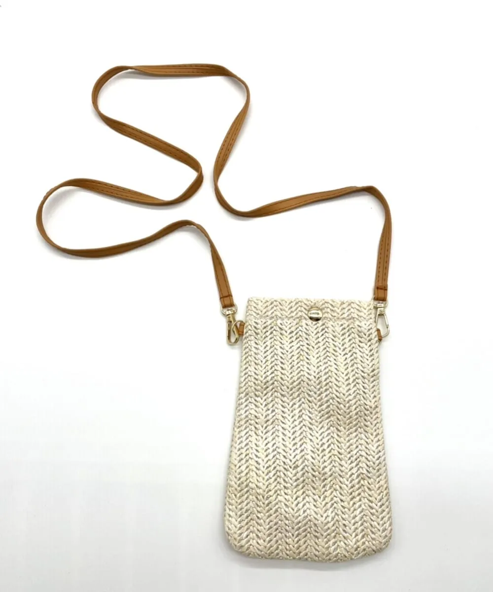 Mini Phone Crossbody Straw Bag