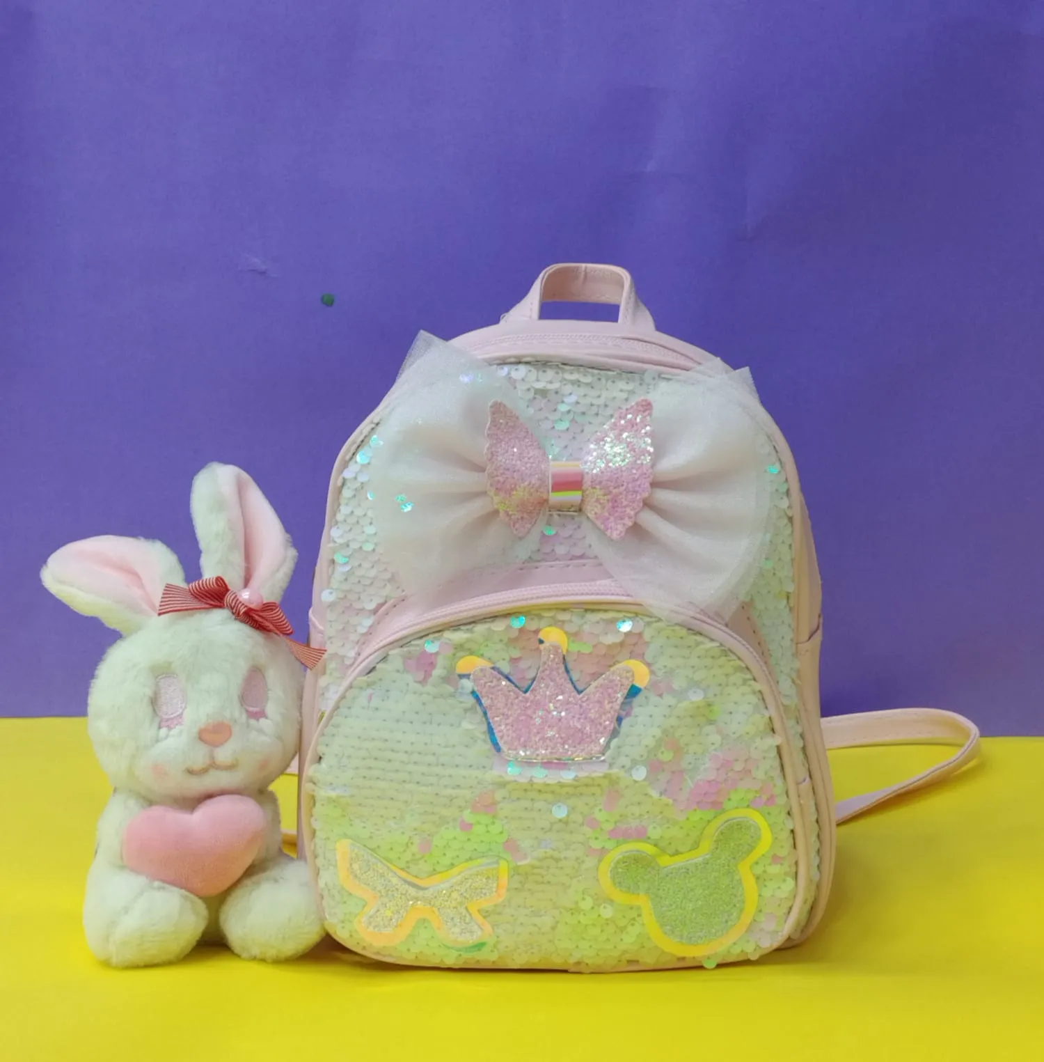 Mini Sequence Bow Backpack.