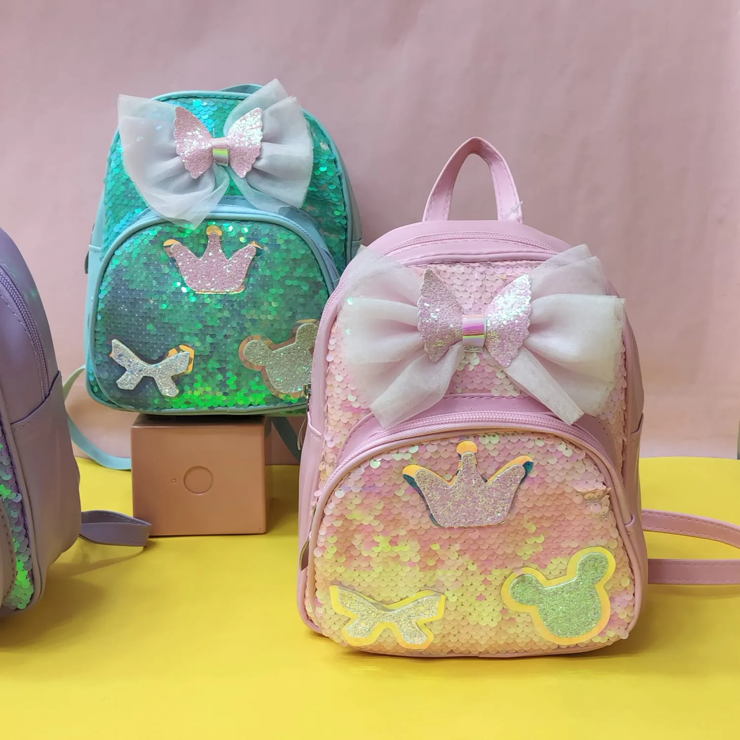 Mini Sequence Bow Backpack.