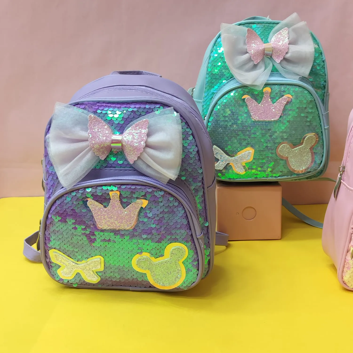 Mini Sequence Bow Backpack.