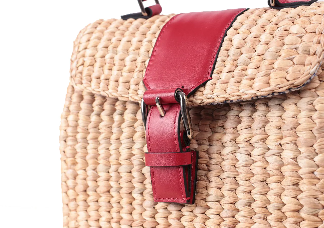 MINI VIPHA WICKER BAG (Red)