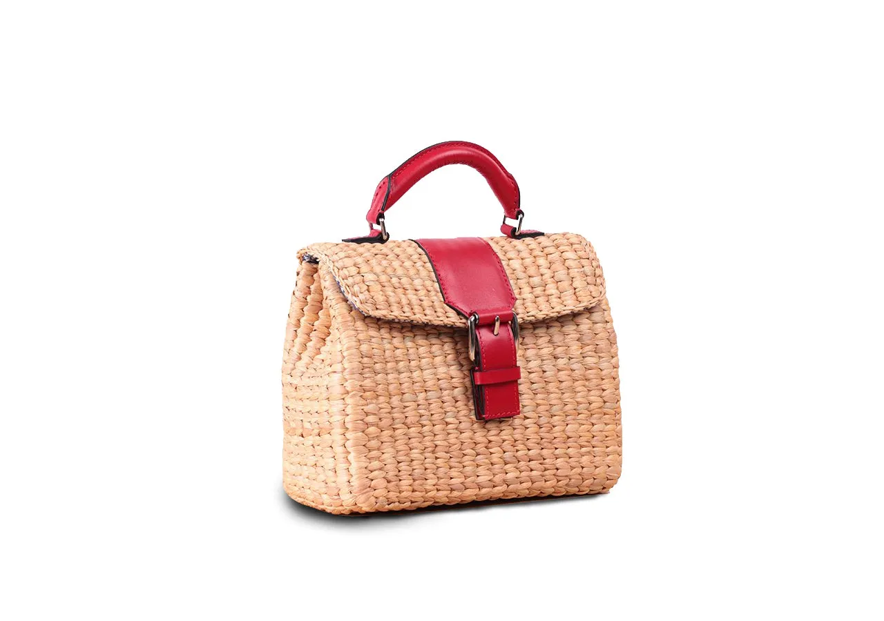 MINI VIPHA WICKER BAG (Red)