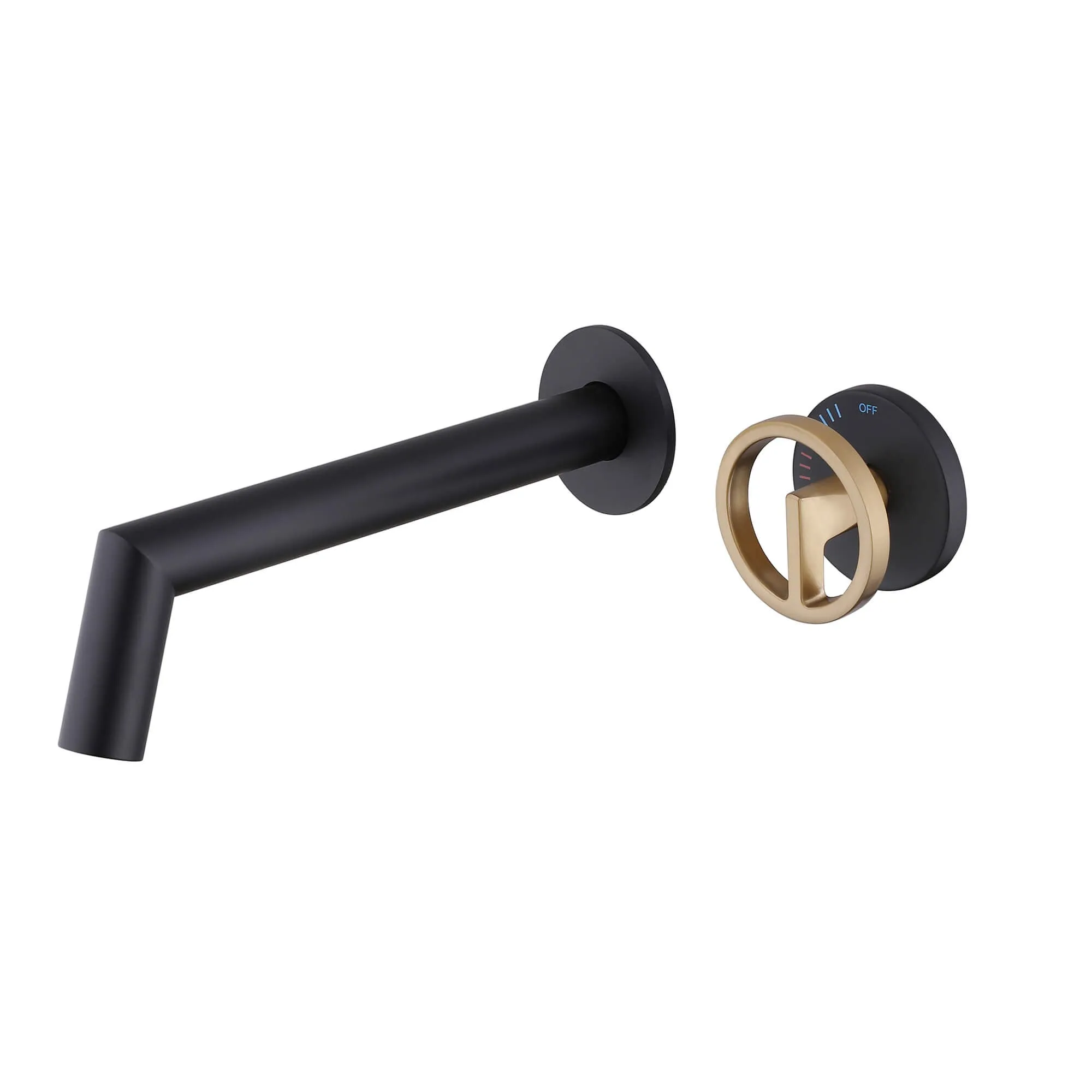 Modern Bathroom Design Wall Mount Bathroom Sink Faucet Brushed Gold JK0292