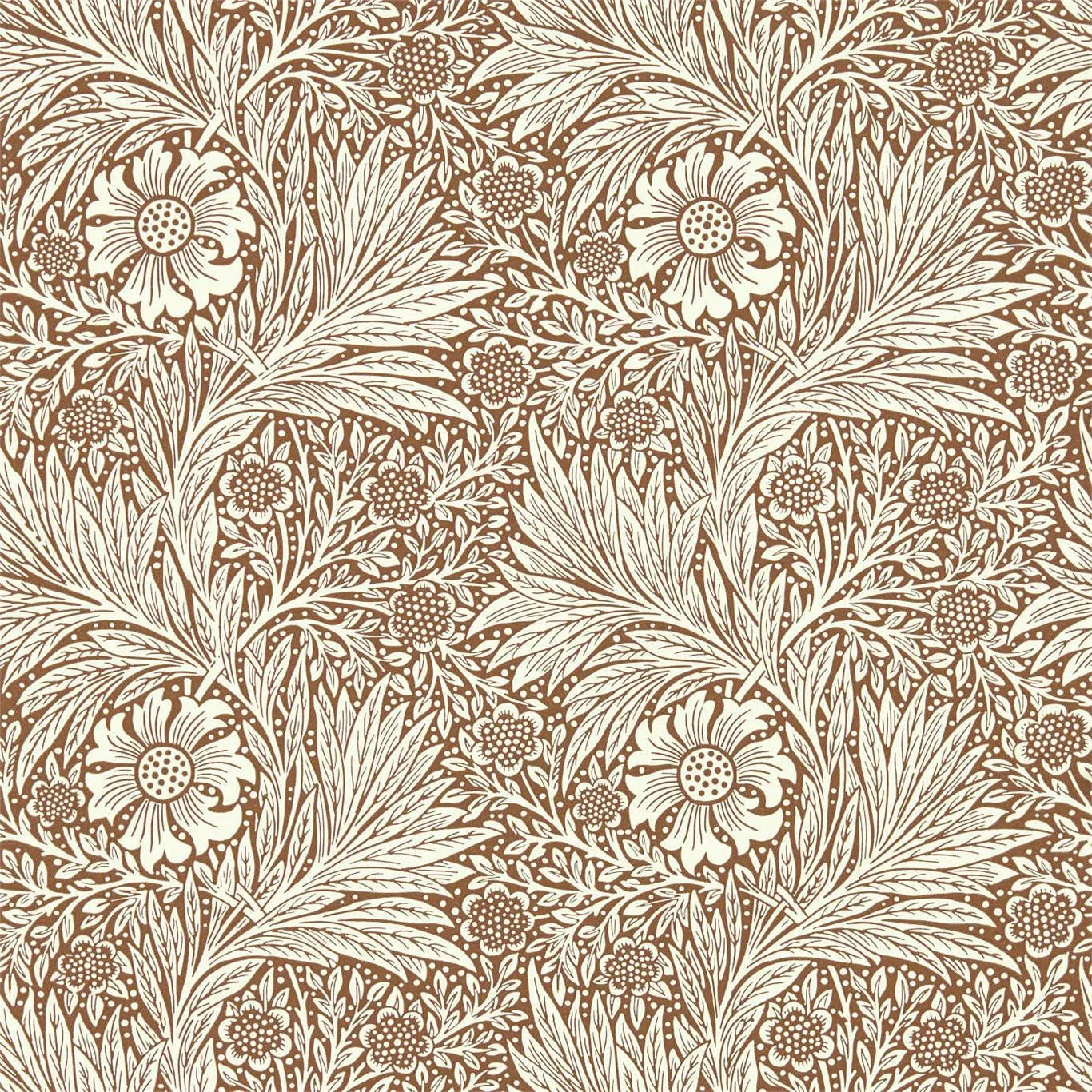 Morris & Co Marigold Chocolate/Cream Wallpaper