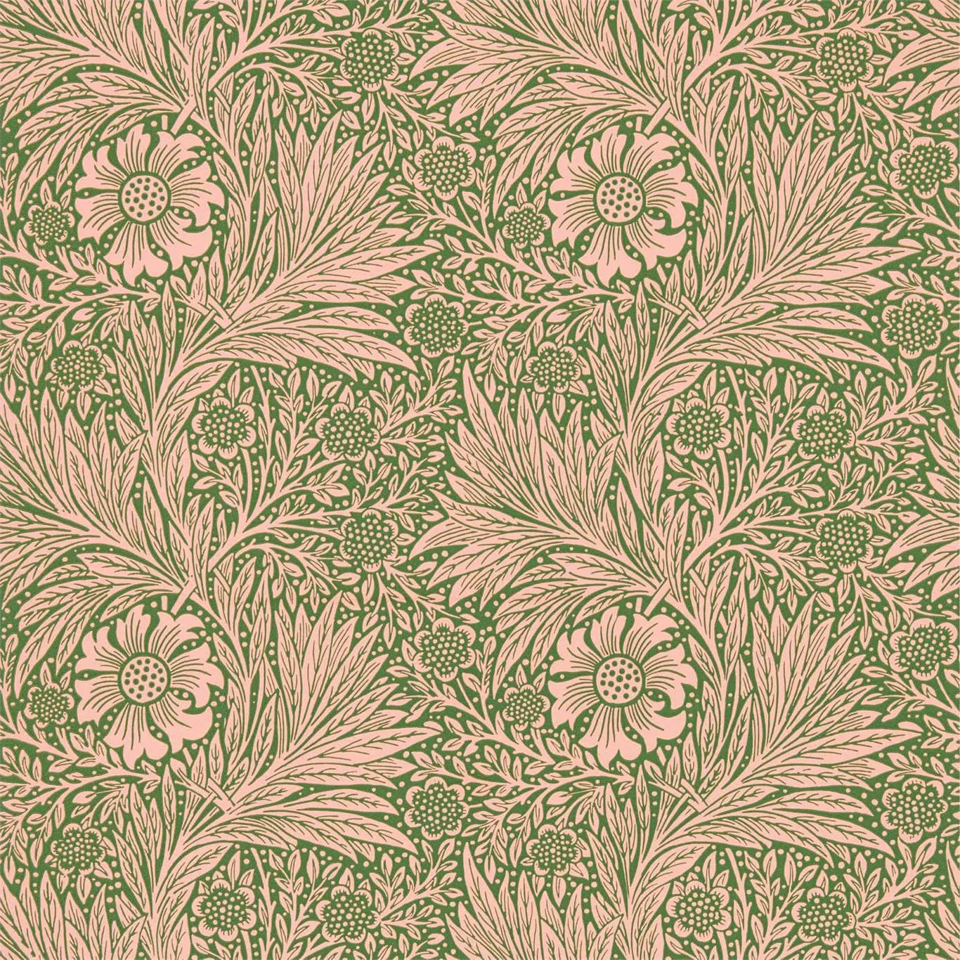 Morris & Co Marigold Pink/Olive Wallpaper