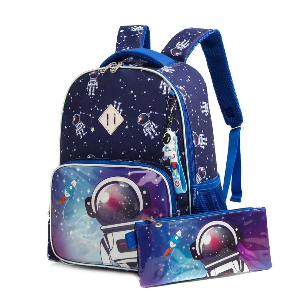 (NET) Astronaut School Backpack With Insulated Lunch Box And Pencil Case Set Of 3 Pcs