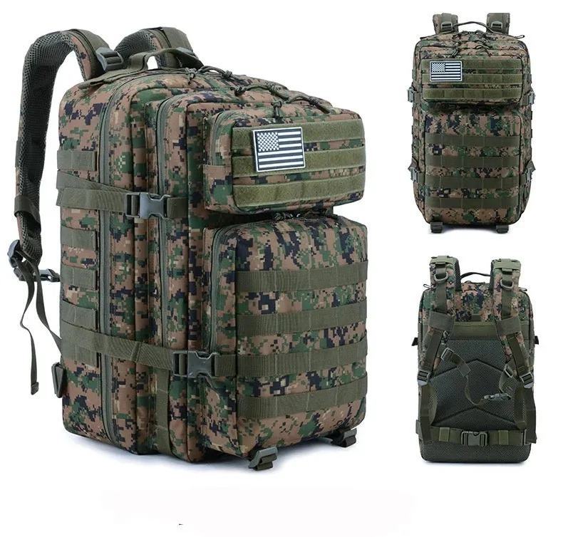 New Trending Portable Molle Bag 45L Mountain Travel Luggage Oxford Tactical Backpack |