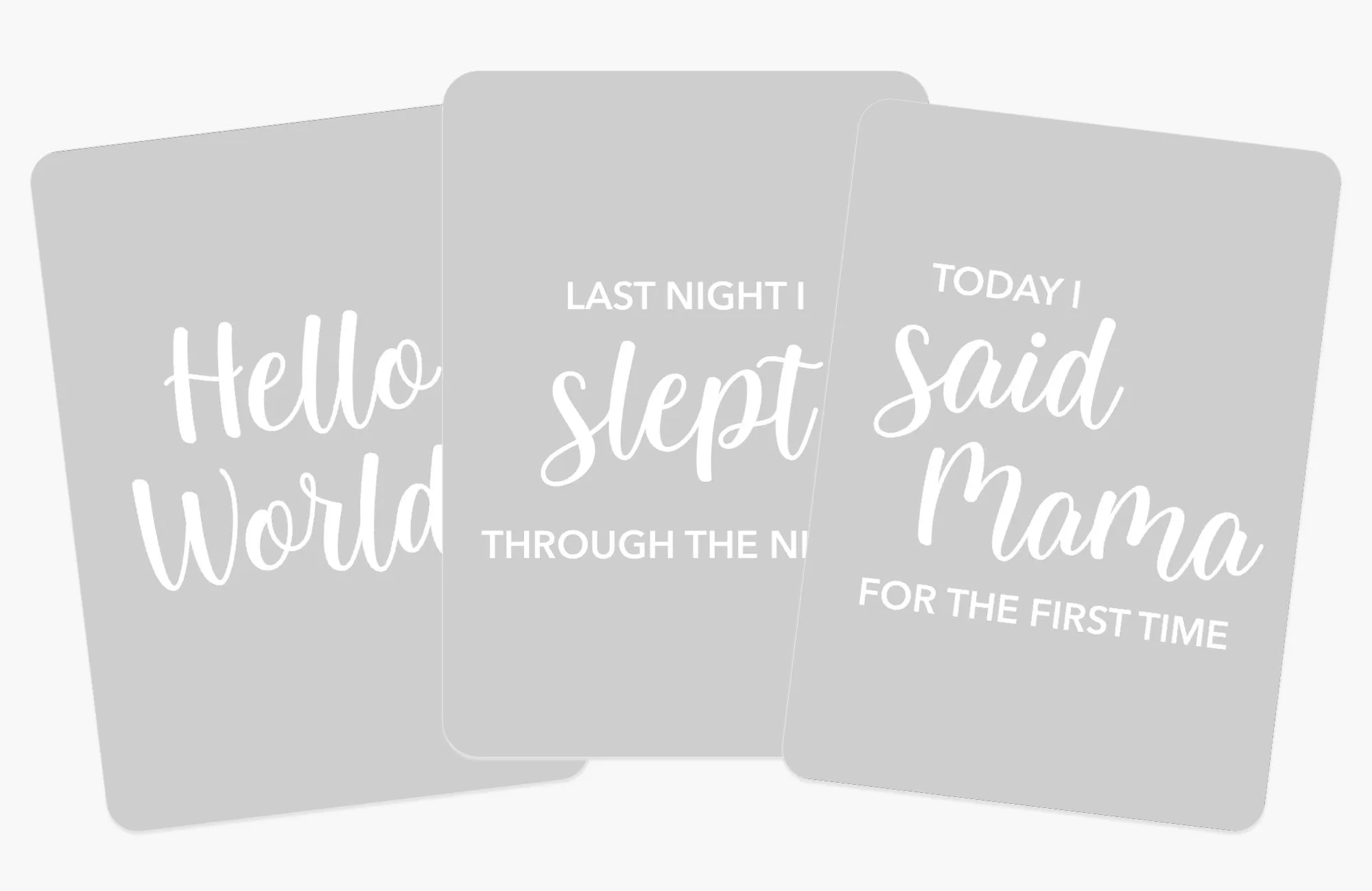 Newborn Baby Milestone Cards