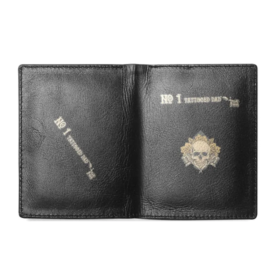 No. 1 Tattooed Dad Men's Leather Wallet| Tattooed Dad's Gift