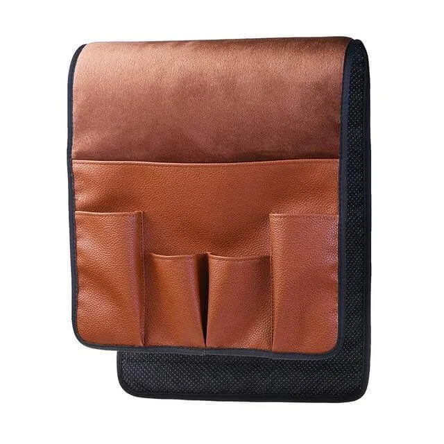 Non-slip 5 Pockets Leather Arm Rest Chair Organizer