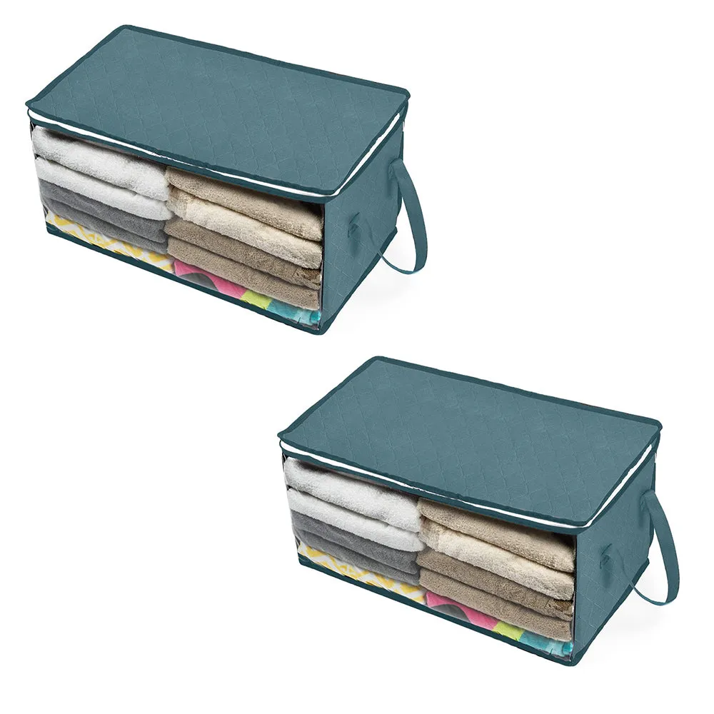 Non-Woven Quilt Clothes Organizing Storage Box with Lids