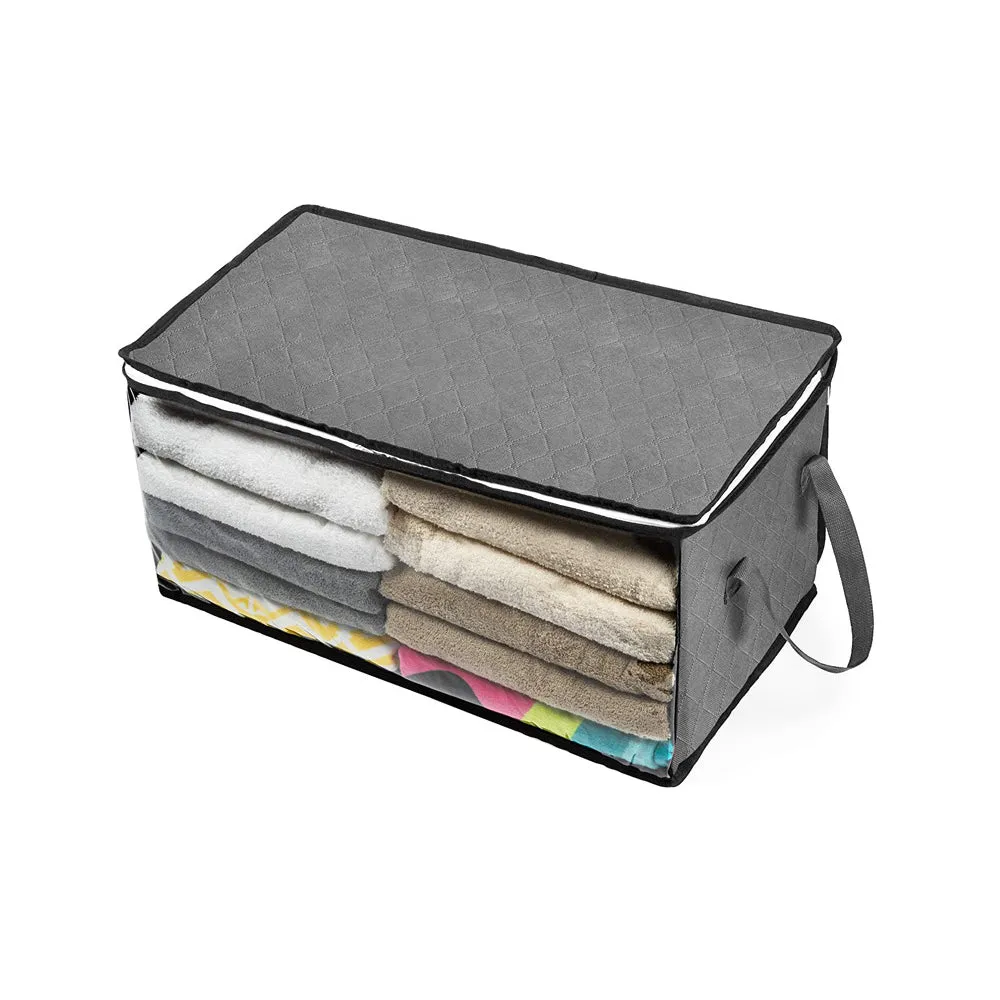 Non-Woven Quilt Clothes Organizing Storage Box with Lids