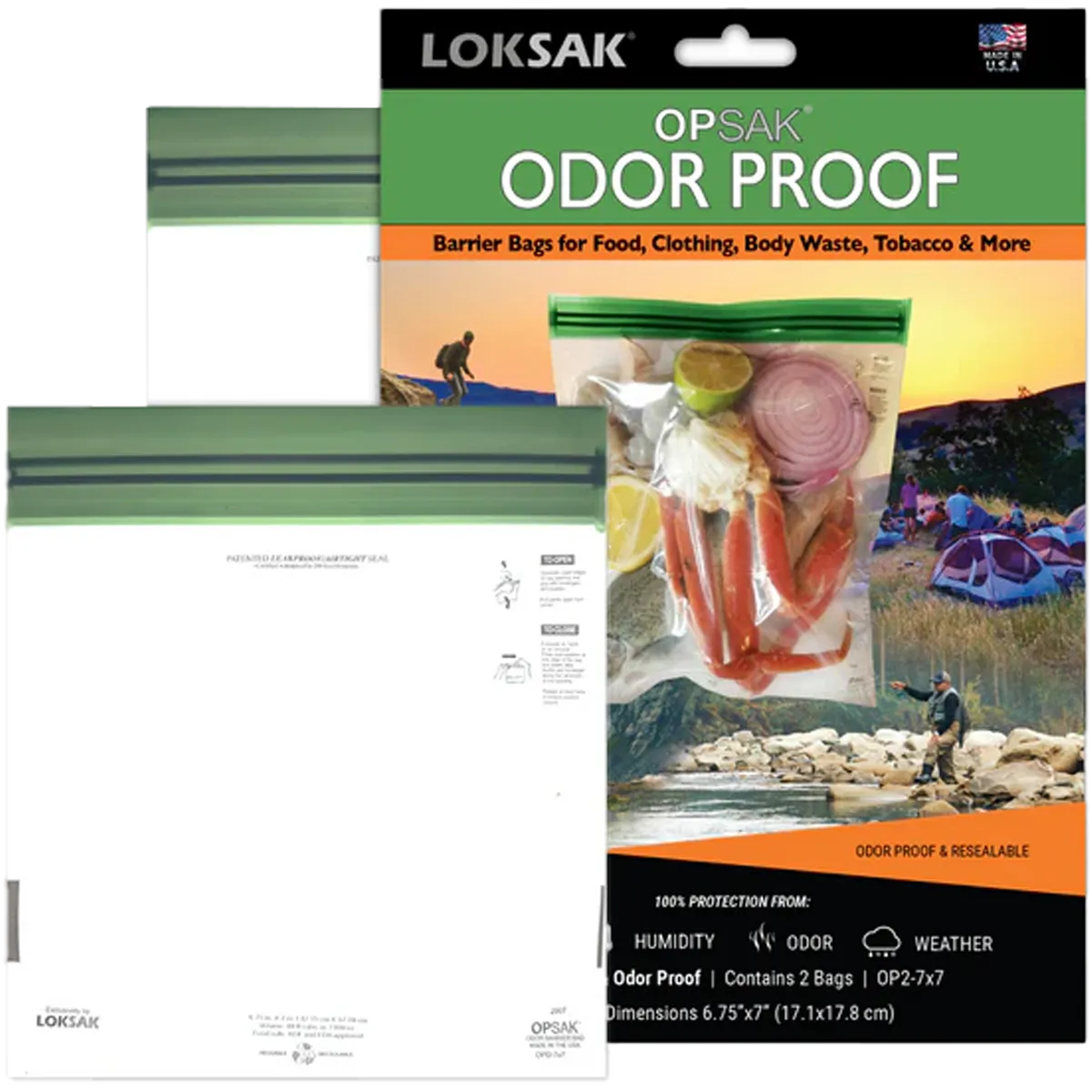 Opsak Barrier Bag 7" x 7" (2 Pack)