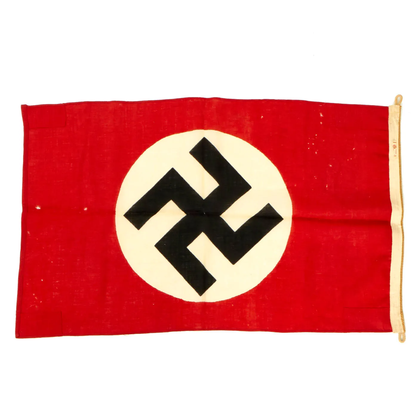 Original Set of Two German WWII NSDAP National Flags with USGI Bring Back Document - 22" x 37" & 30" x 45"