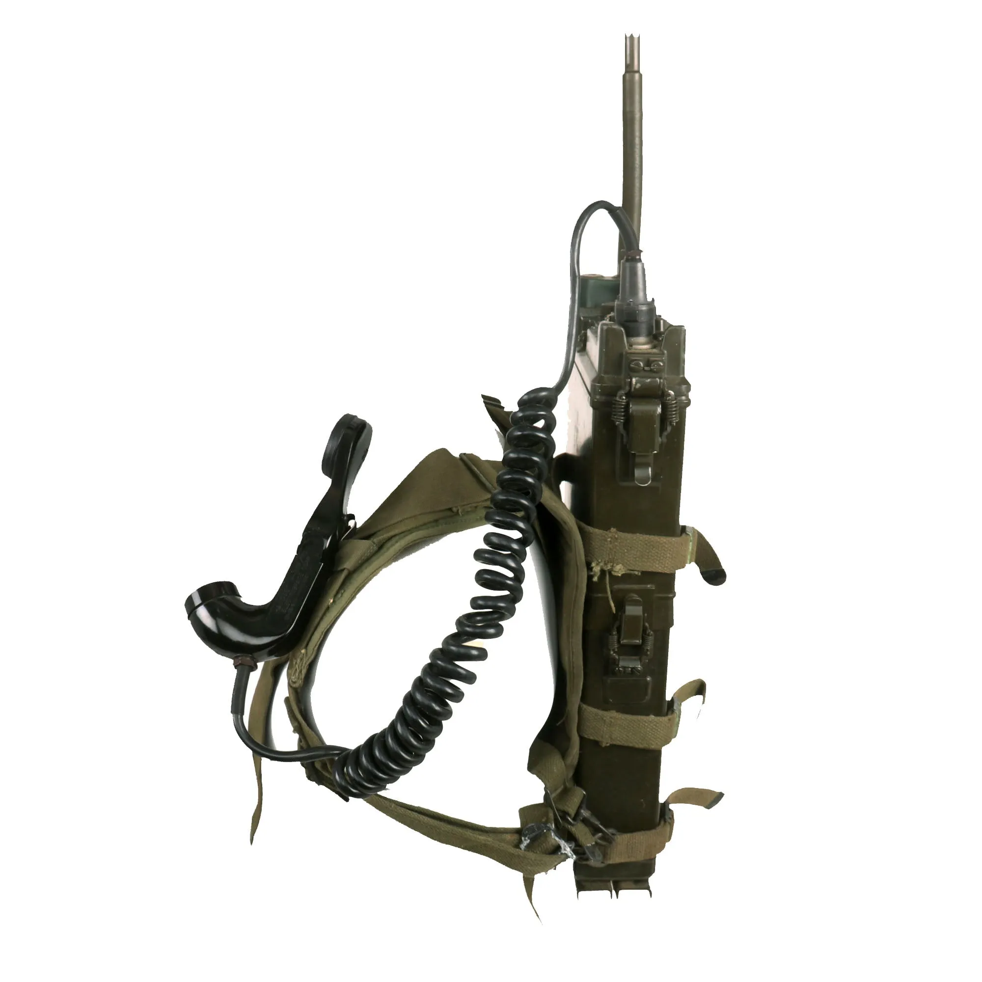 Original U.S. Korean & Vietnam War RT-176 AN/PRC-10 Backpack Radio Rig with ST-120/PR Harness & BA-279/U Battery Adapter