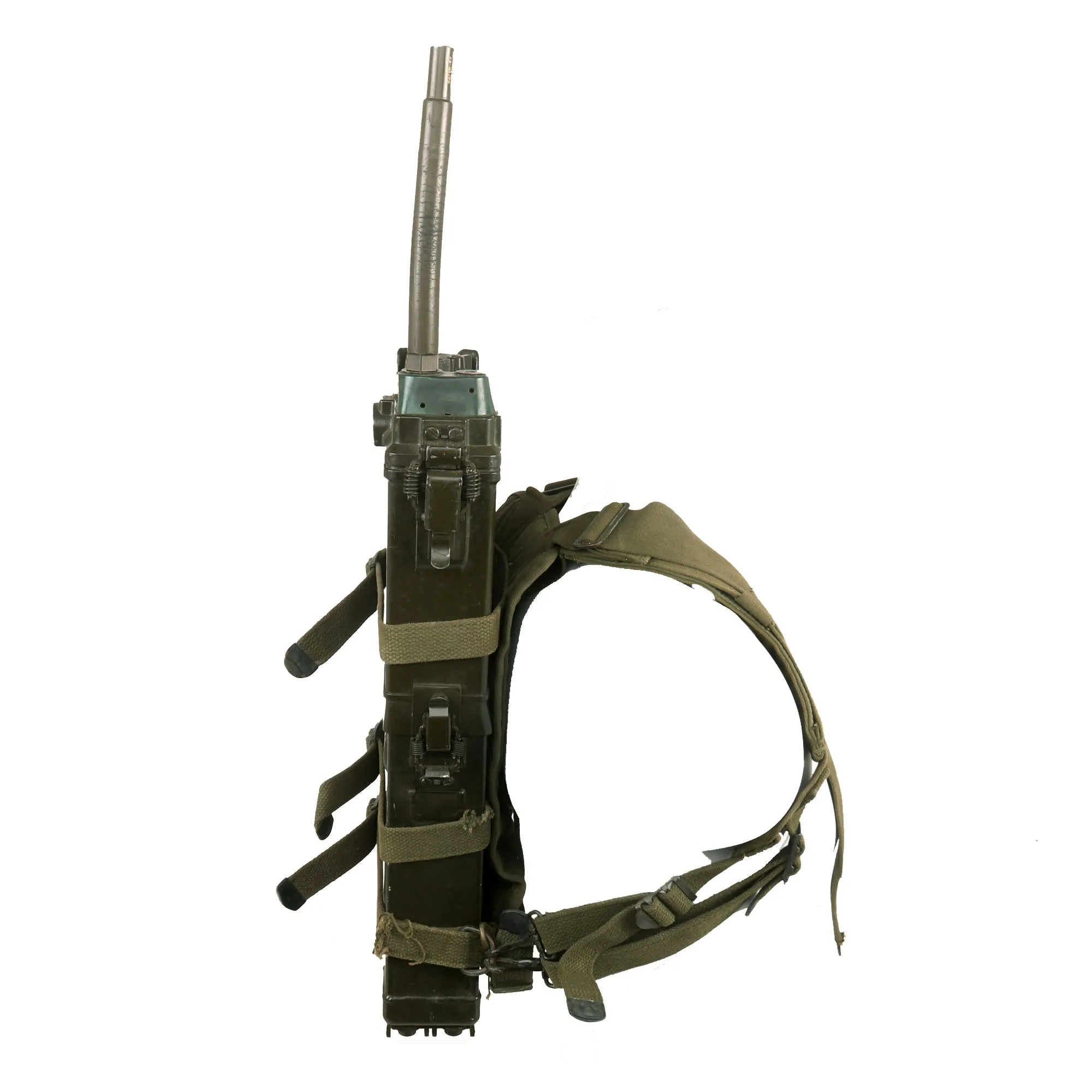 Original U.S. Korean & Vietnam War RT-176 AN/PRC-10 Backpack Radio Rig with ST-120/PR Harness & BA-279/U Battery Adapter