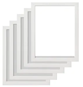 Paintings Villa Photo & Document Frames (Size - A4) (Colour White) Set Of 5