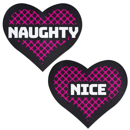 Pastease Naughty & Nice Heart Black & Pink