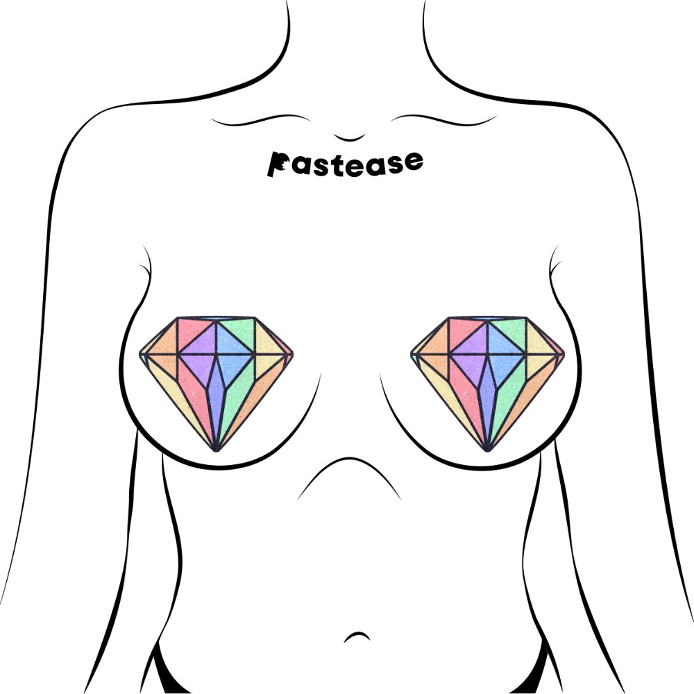 Pastel Rainbow Diamond Pasties