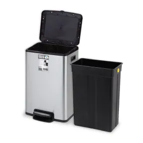 Pedal Trash Bin / Waste Bin / Dustbin with 1 Inner Bin 20L (Stainless Steel)