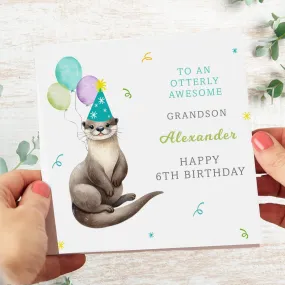 Personalised Birthday Card, Otterly Awesome