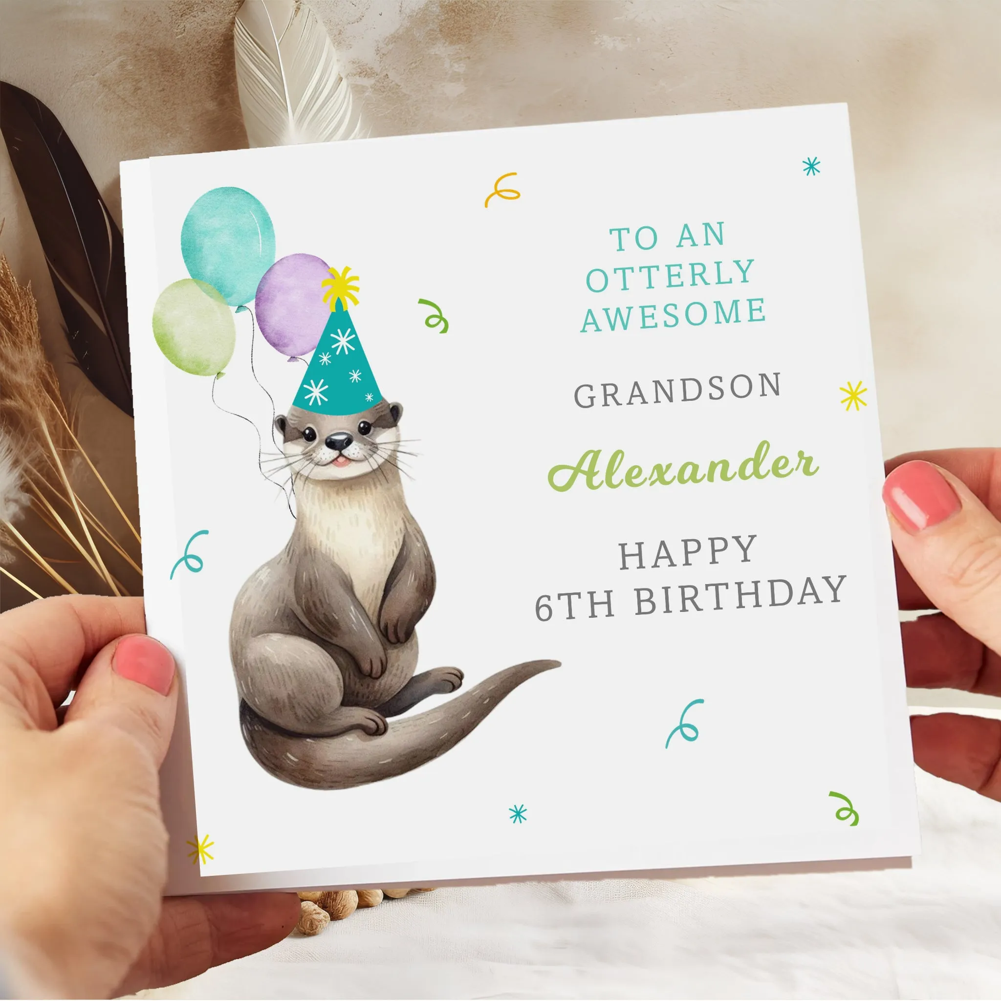 Personalised Birthday Card, Otterly Awesome