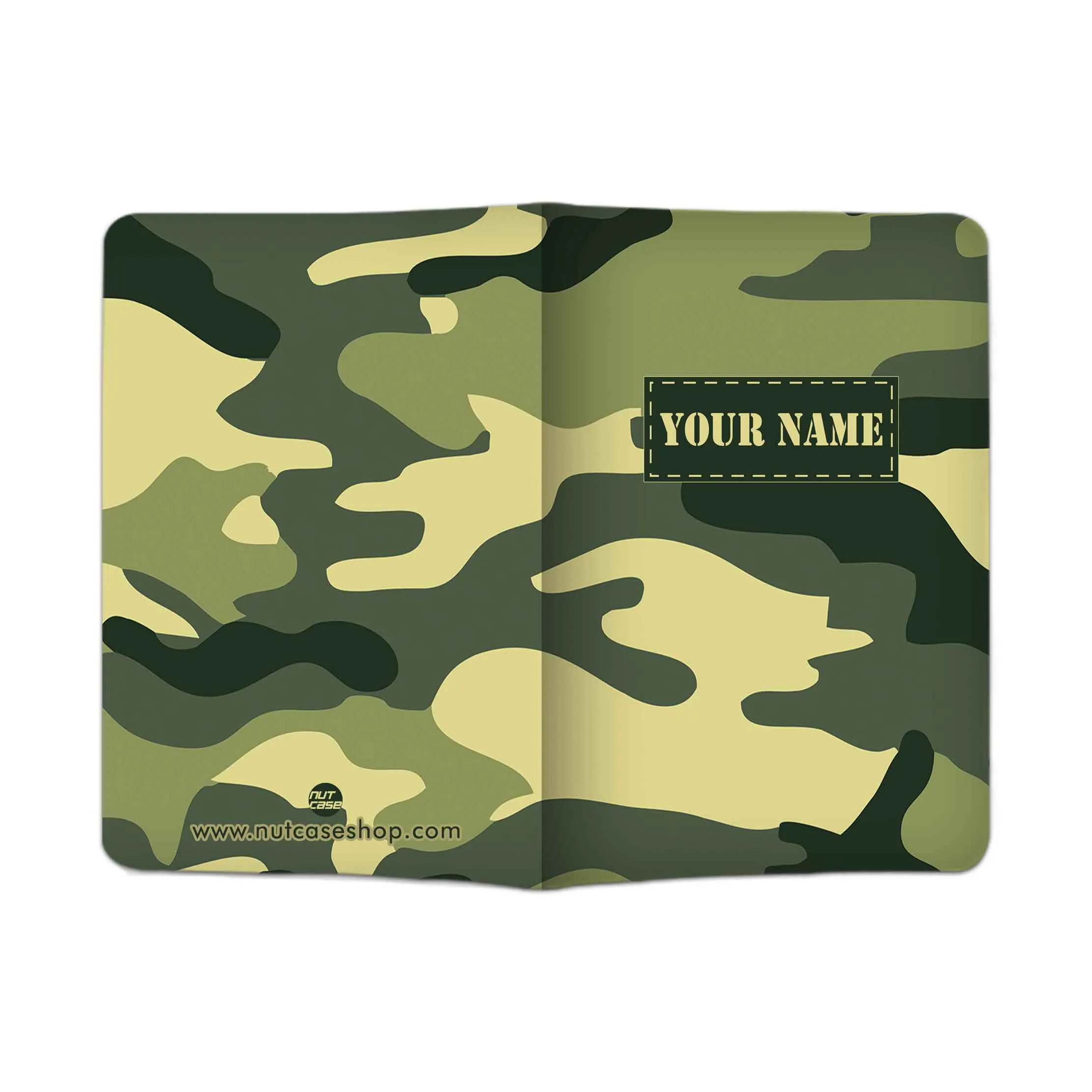 Personalised Passport Cover and Baggage Tag Combo -Military Army Camo