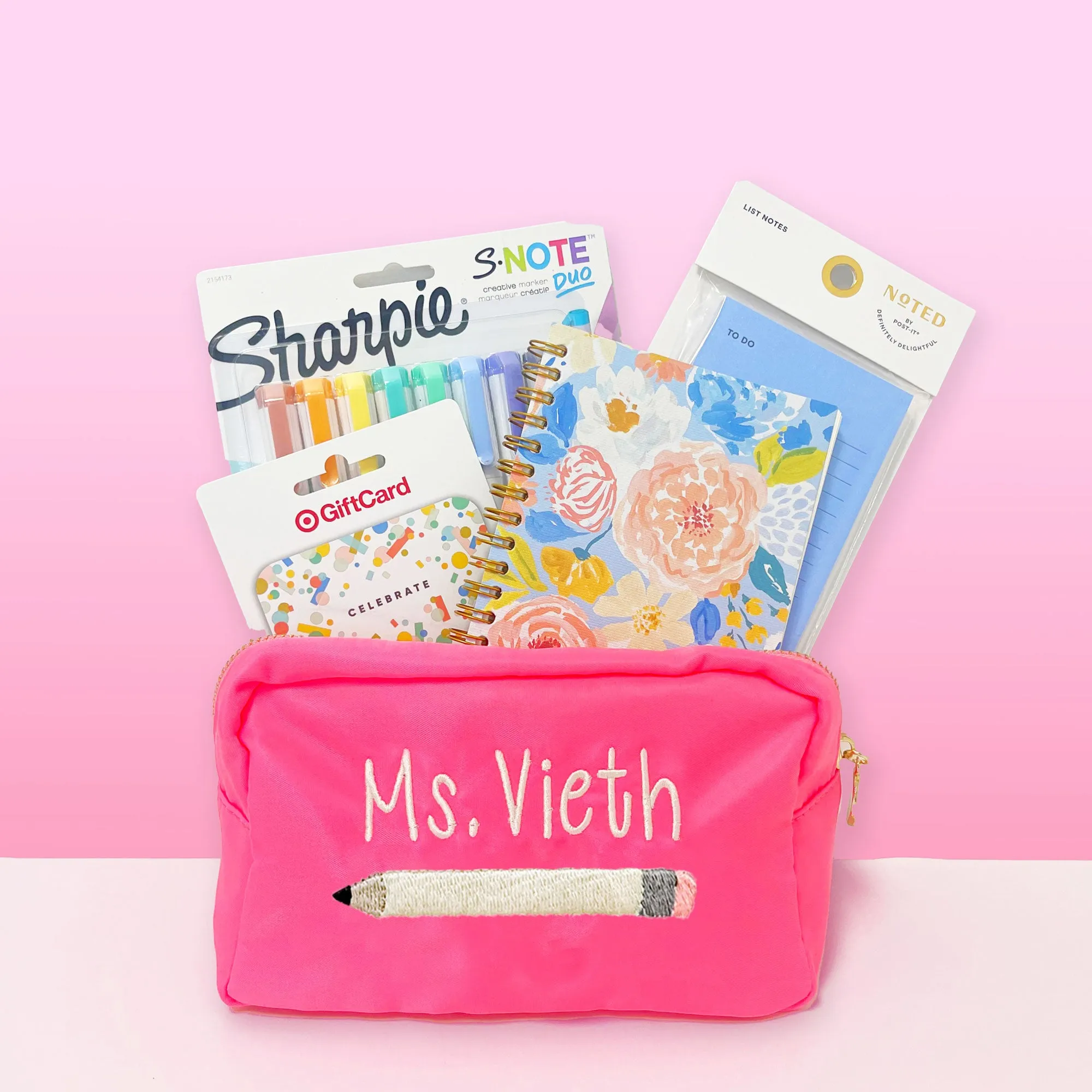 Personalized Embroidered Pencil Pouch and Name