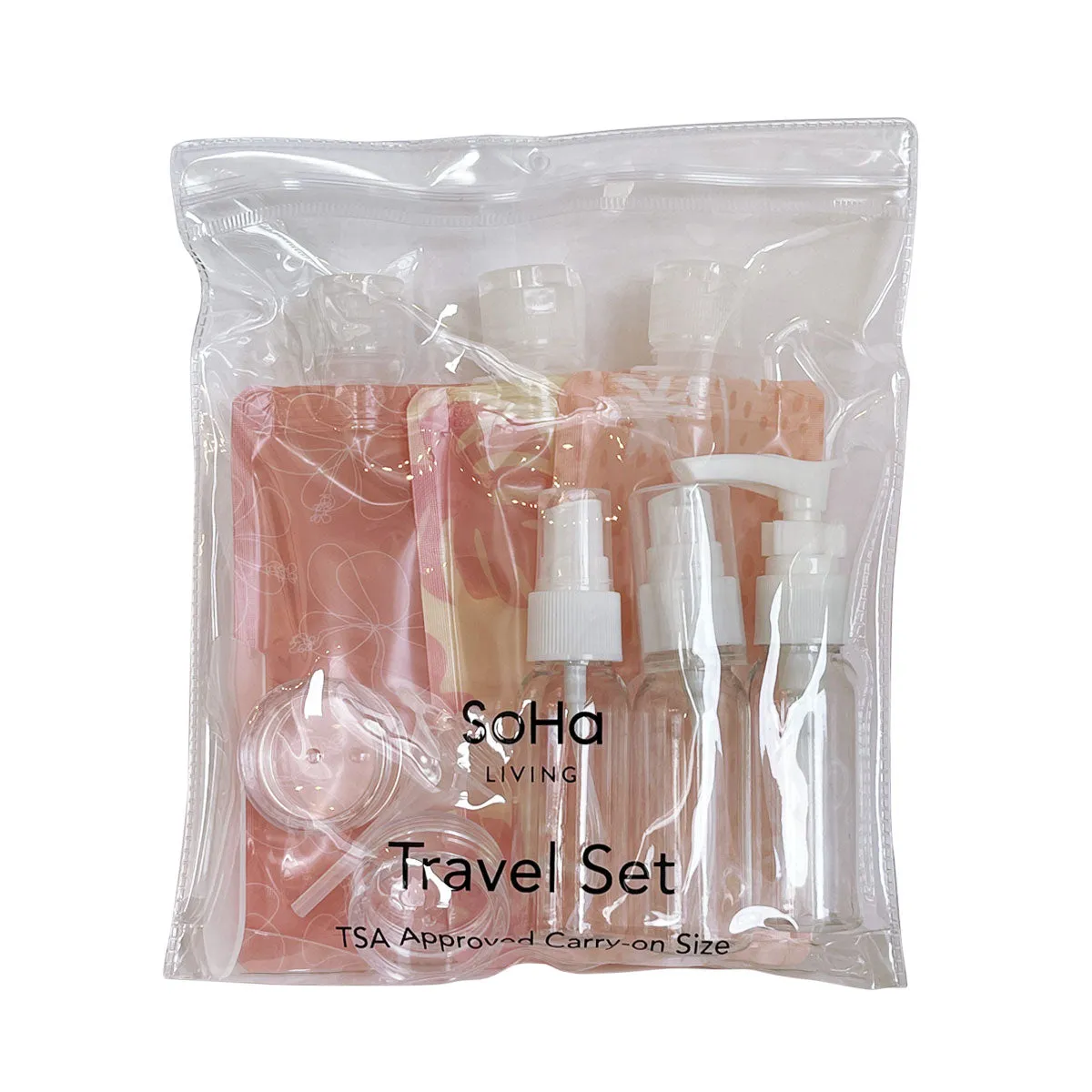 Pink Paradise Travel Pouch, Set of 11