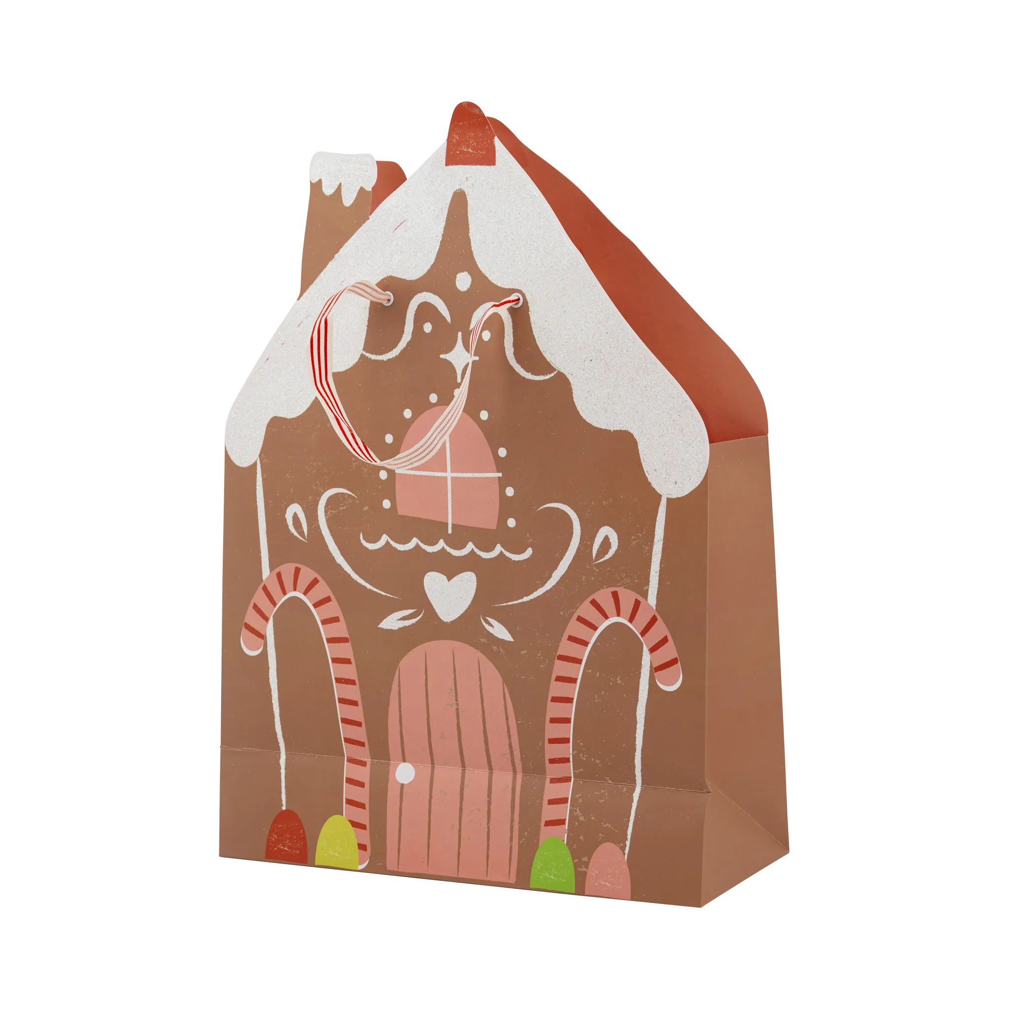 PLGB440 - Shaped Gingerbread House Medium Gift Bag