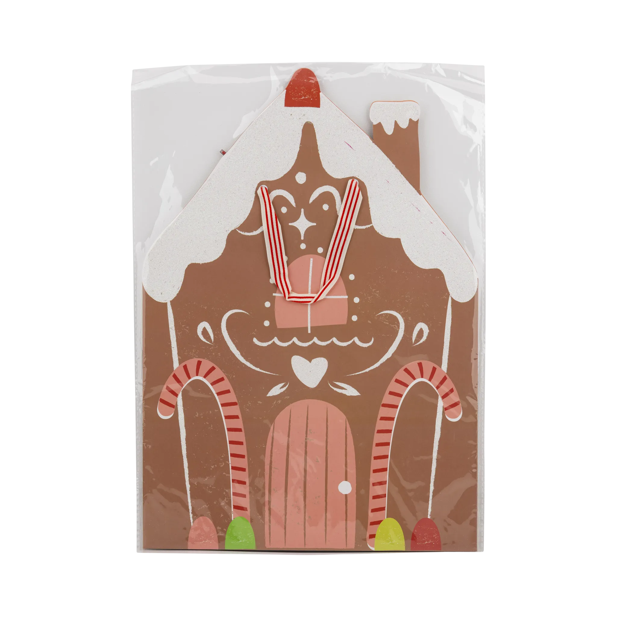 PLGB440 - Shaped Gingerbread House Medium Gift Bag