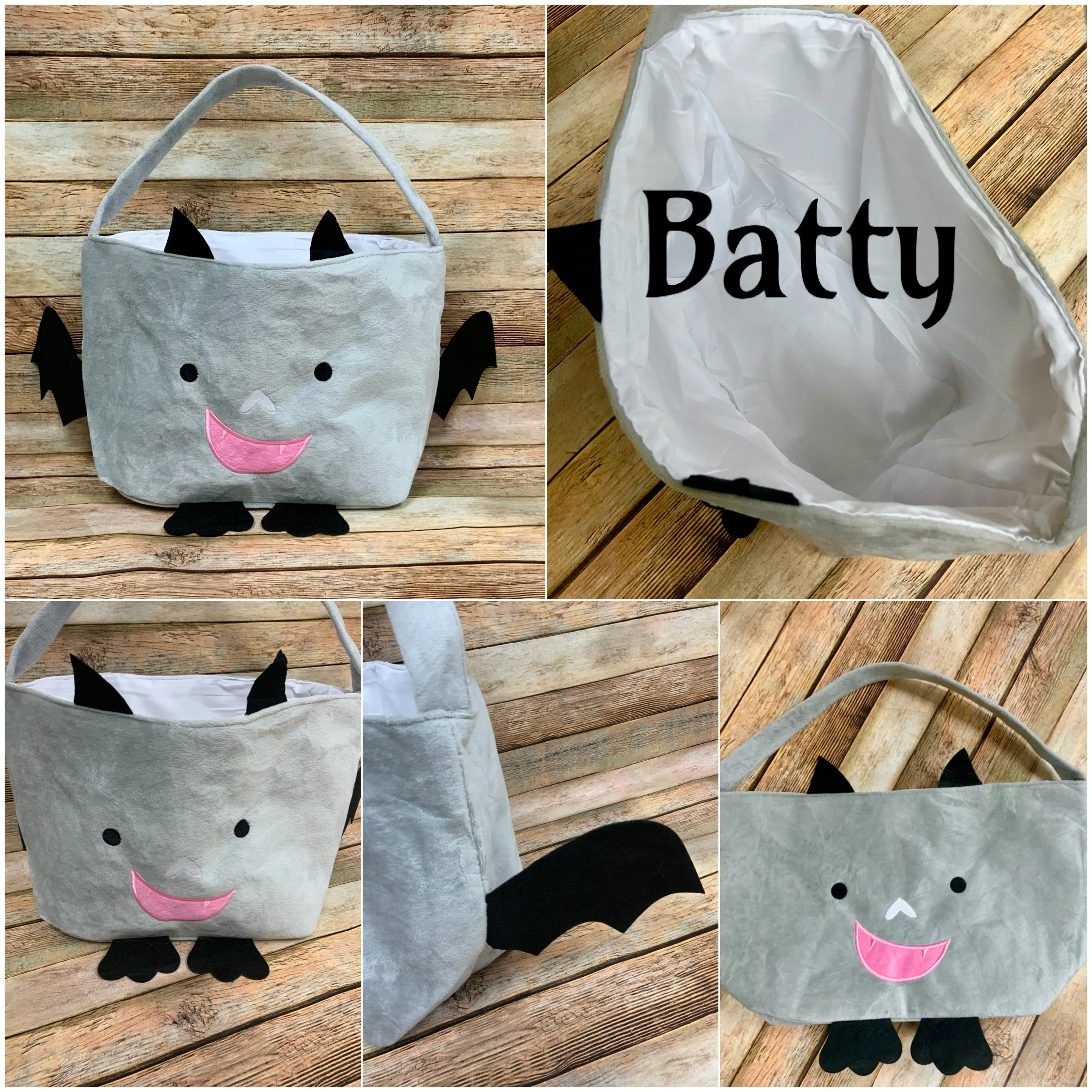 Plush Halloween Totes Frankenstein and Batty