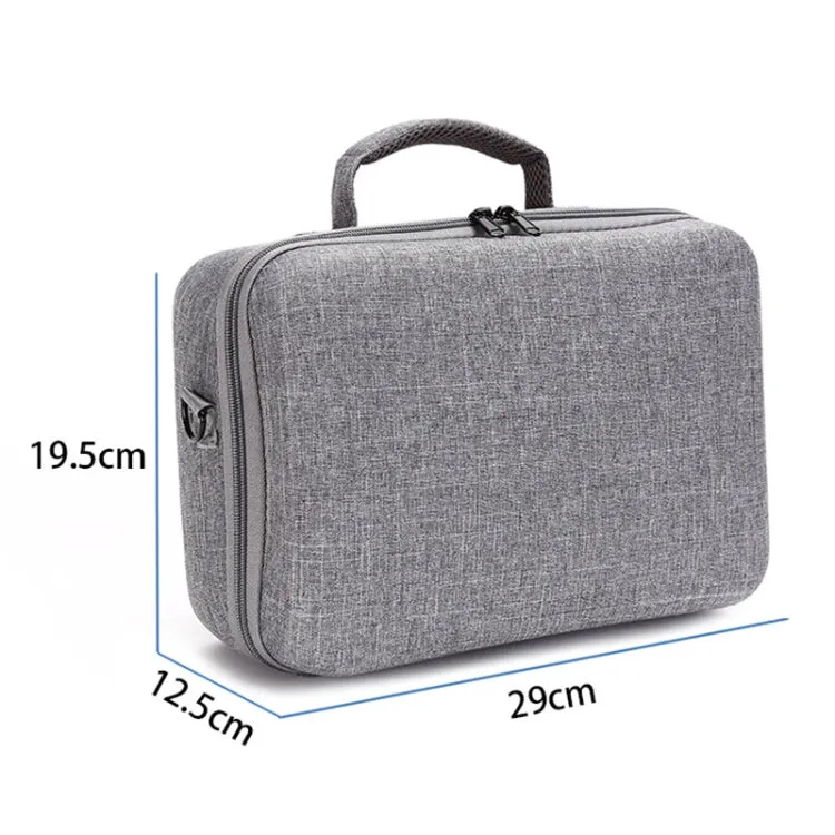 Portable Carry Case Waterproof Scratch-proof Anti-shock Travel Carrying Cover Case Box for DJI Air 2s(Grey Red Liner)