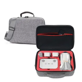 Portable Carry Case Waterproof Scratch-proof Anti-shock Travel Carrying Cover Case Box for DJI Air 2s(Grey Red Liner)