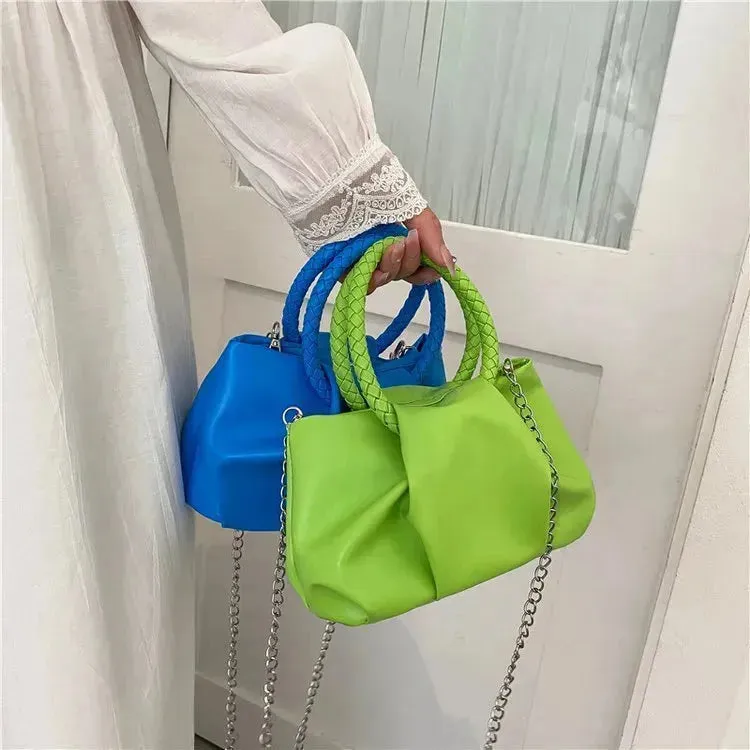 Portable Fashion Cloud Underarm Handbag Chain Crossbody Bag