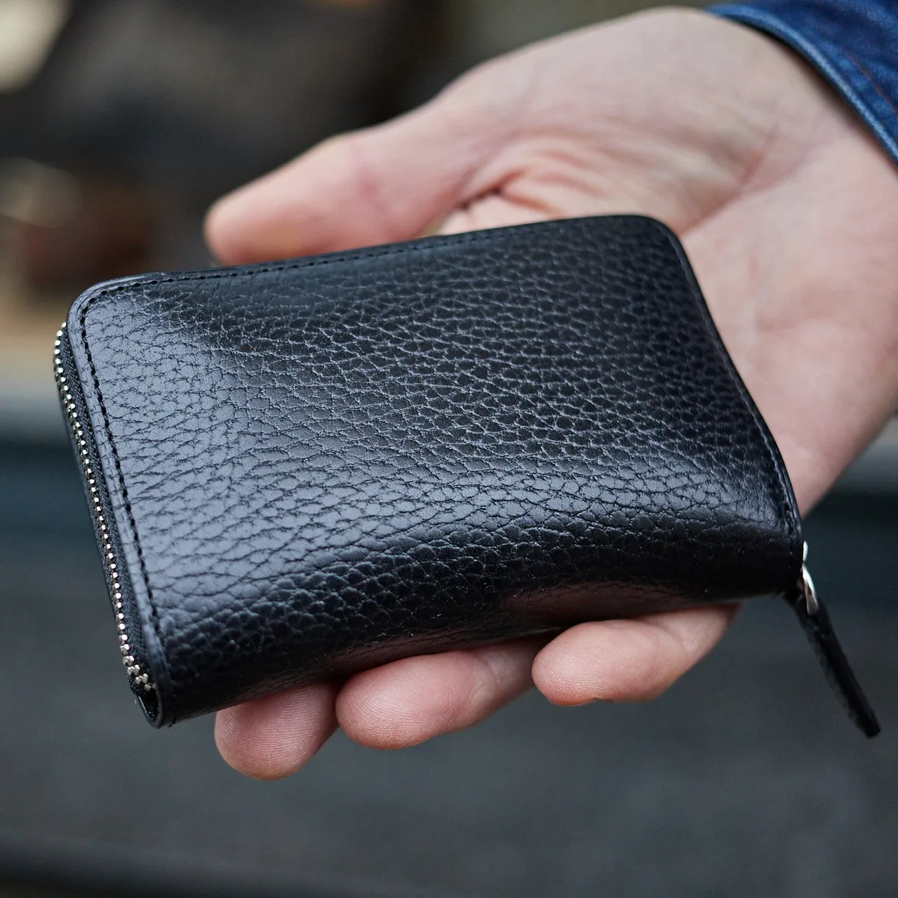 Porter-Yoshida & Co. Glaze Zip Coin Case - Black