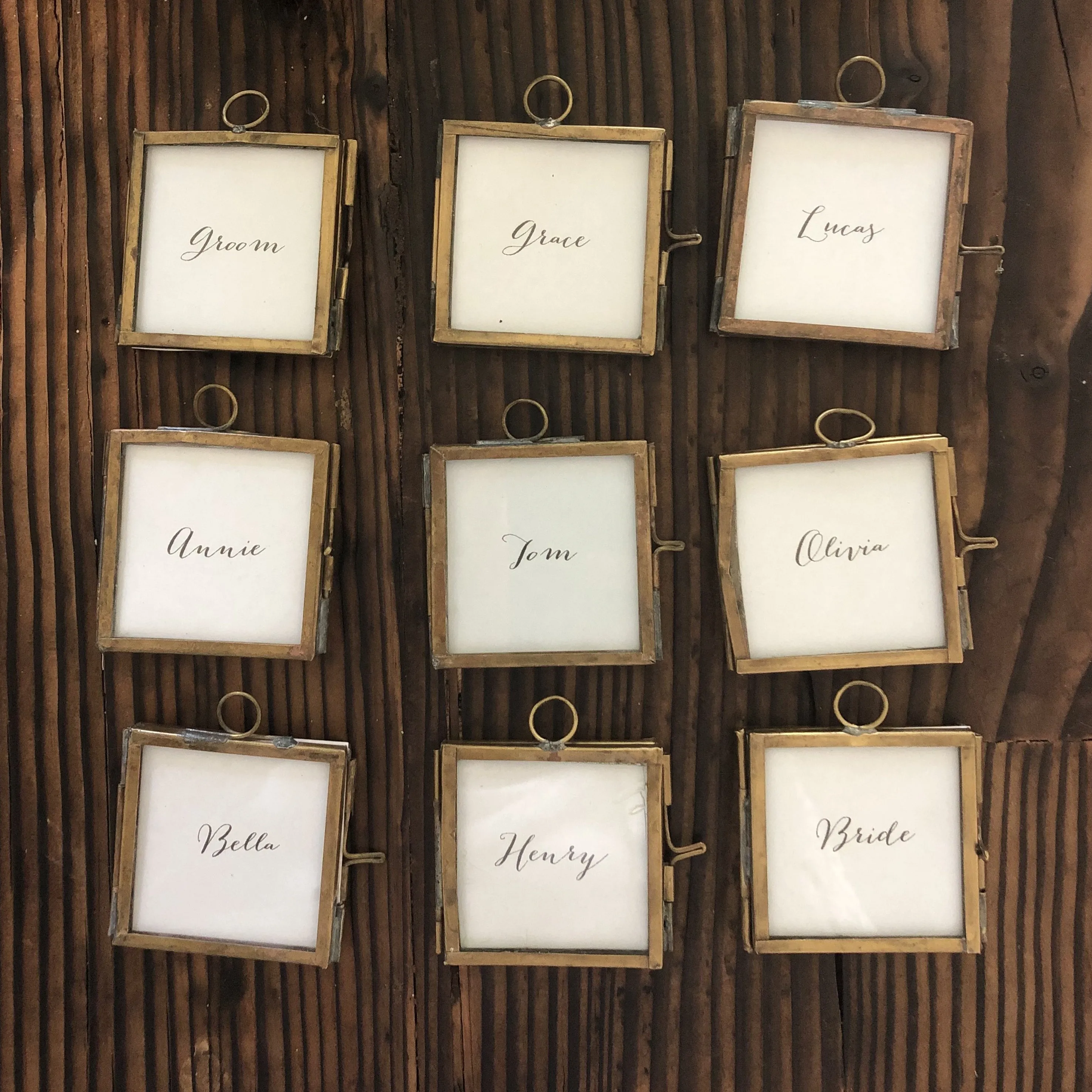 Printable Names for Tiny Brass Photo Frame Place Card