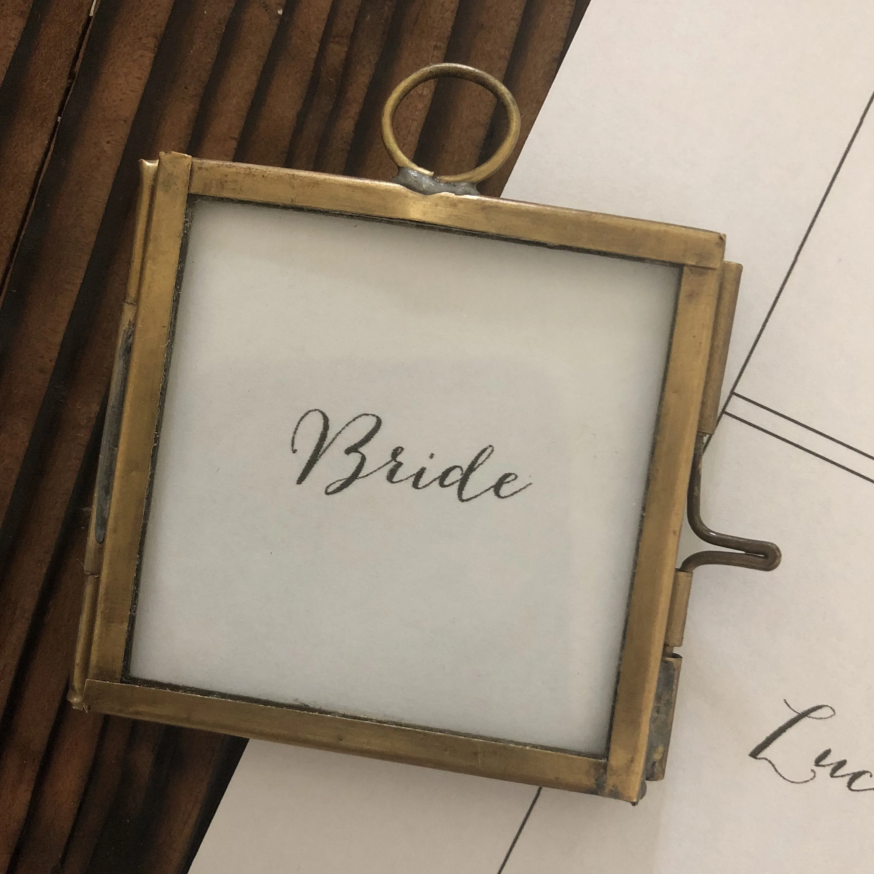 Printable Names for Tiny Brass Photo Frame Place Card