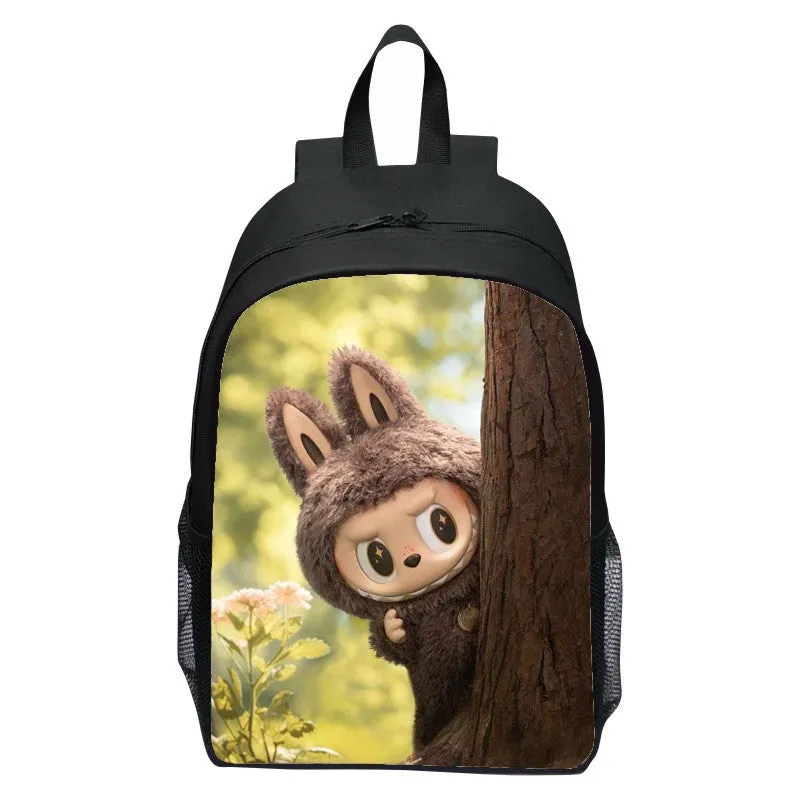 Printed Rabbit Labubu Schoolbag Elementary School Student Cartoon Cute Backpack 123 Grade Doll Boys and Girls