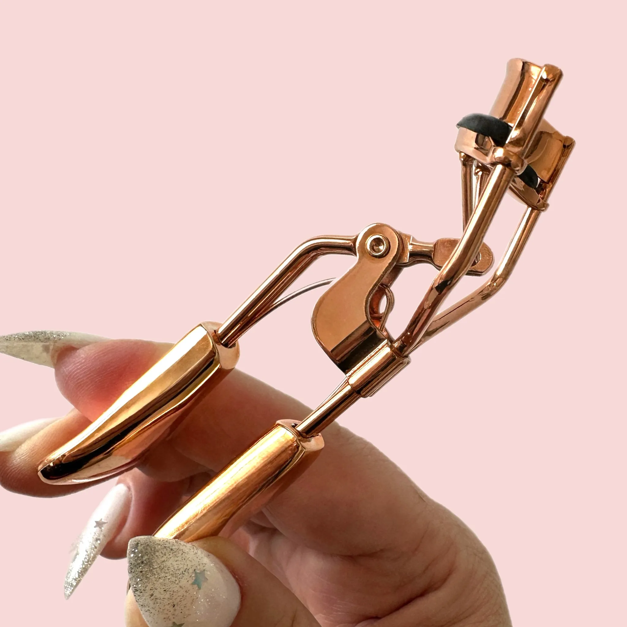 Professional Eyelash Curler Long Lasting Lifted Eyelashes Ergonomic Comfort Hold Perfect Curls in Seconds (x2 Rose Gold)