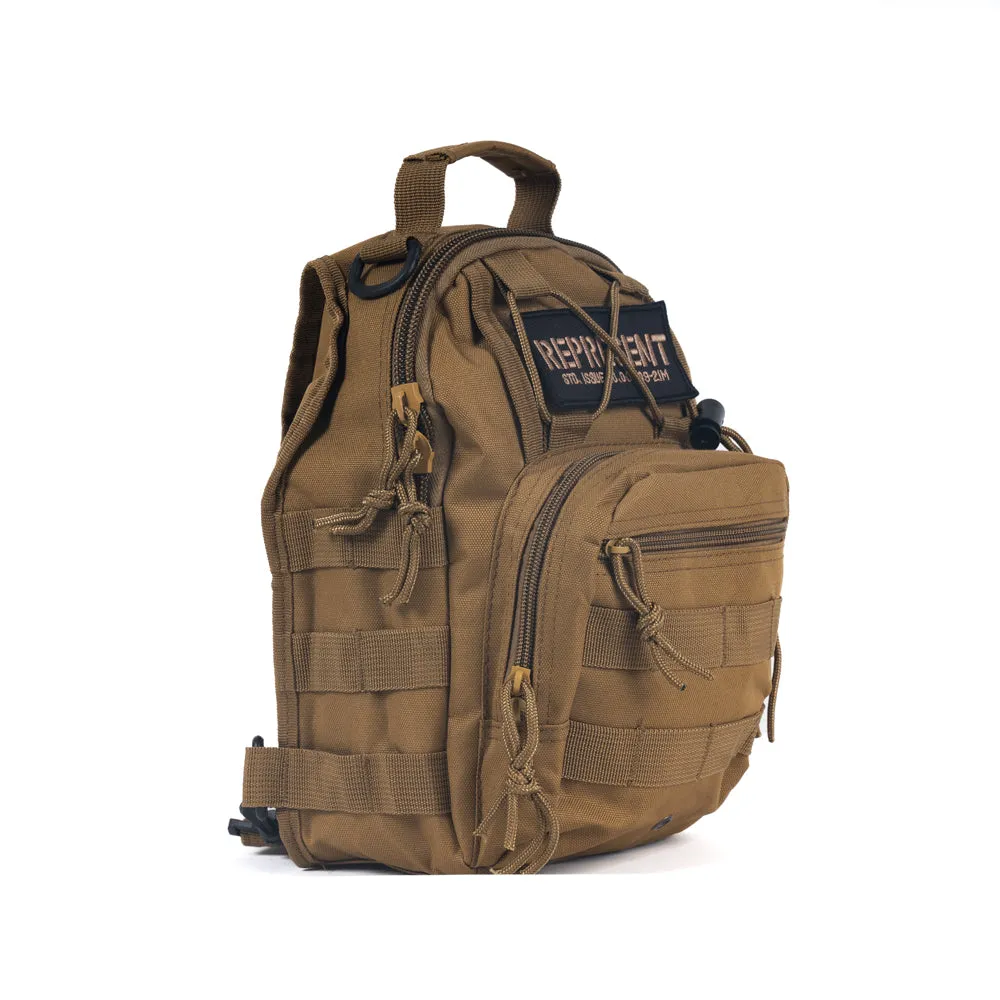 Proof of Work Division Molle Shoulder Sling Daypack Bag  [DESERT SAND] MILITARY GRADE COLLECTION