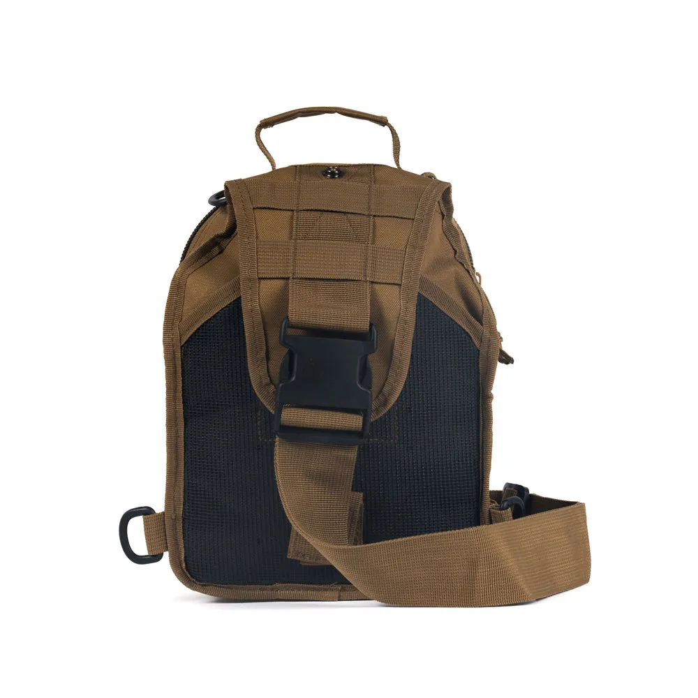 Proof of Work Division Molle Shoulder Sling Daypack Bag  [DESERT SAND] MILITARY GRADE COLLECTION