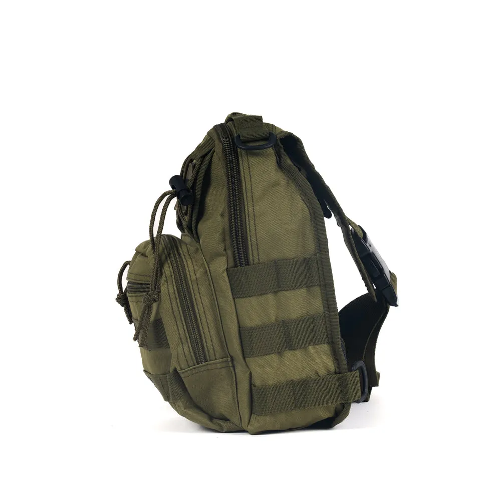 Proof of Work Division Molle Shoulder Sling Daypack Bag  [MILITARY GREEN] MILITARY GRADE COLLECTION