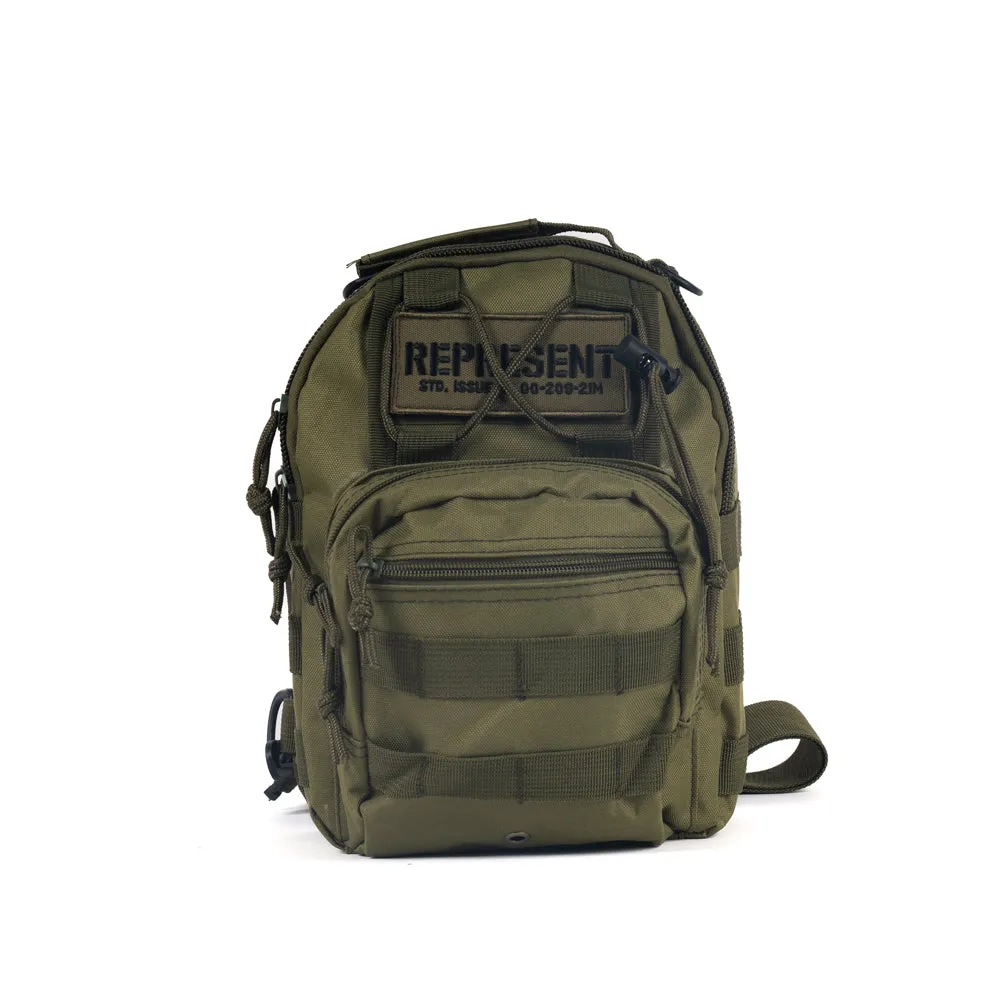 Proof of Work Division Molle Shoulder Sling Daypack Bag  [MILITARY GREEN] MILITARY GRADE COLLECTION