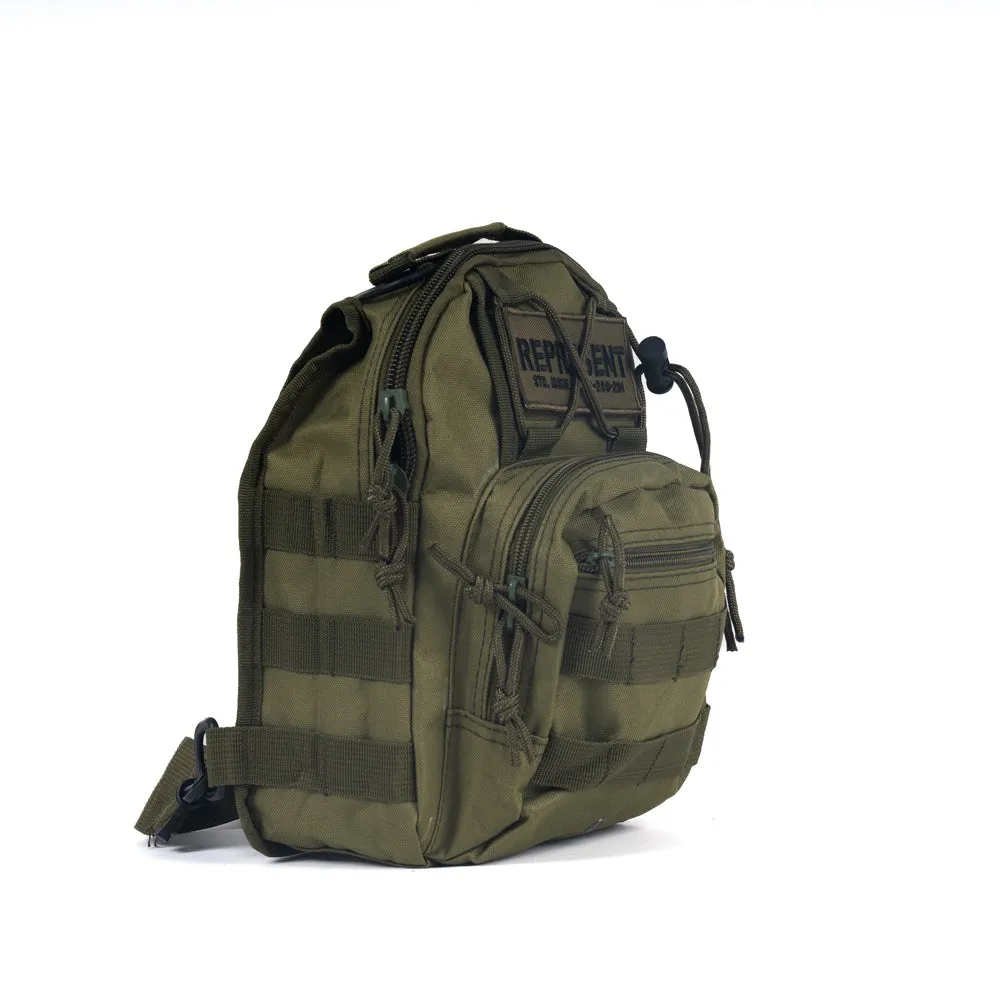 Proof of Work Division Molle Shoulder Sling Daypack Bag  [MILITARY GREEN] MILITARY GRADE COLLECTION