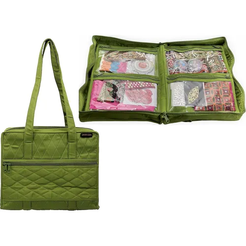 Quilter’s Project Bag with 19 Pockets - Craft Bag Organizer