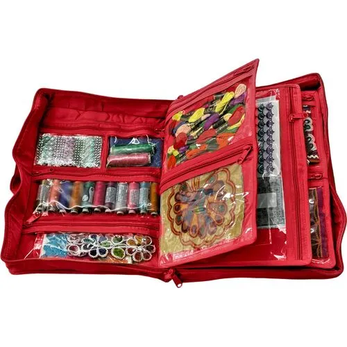 Quilter’s Project Bag with 19 Pockets - Craft Bag Organizer